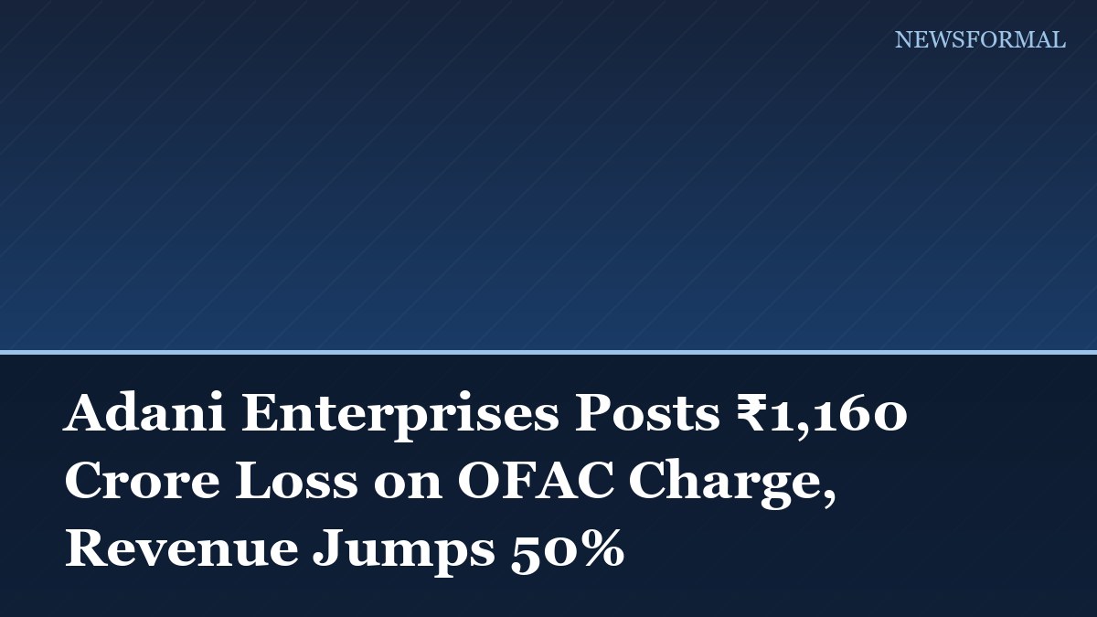 Adani Enterprises Posts ₹1,160 Crore Loss on OFAC Charge, Revenue Jumps 50%