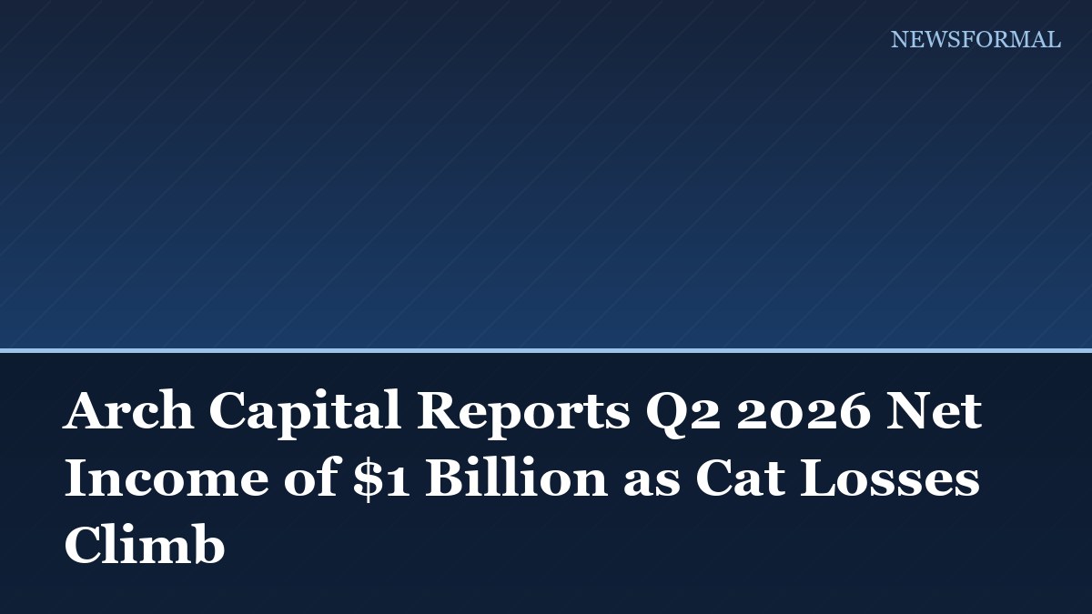 Arch Capital Reports Q2 2026 Net Income of $1 Billion as Cat Losses Climb