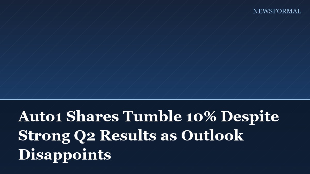 Auto1 Shares Tumble 10% Despite Strong Q2 Results as Outlook Disappoints