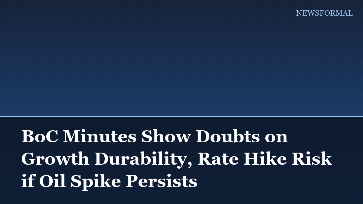 BoC Minutes Show Doubts on Growth Durability, Rate Hike Risk if Oil Spike Persists