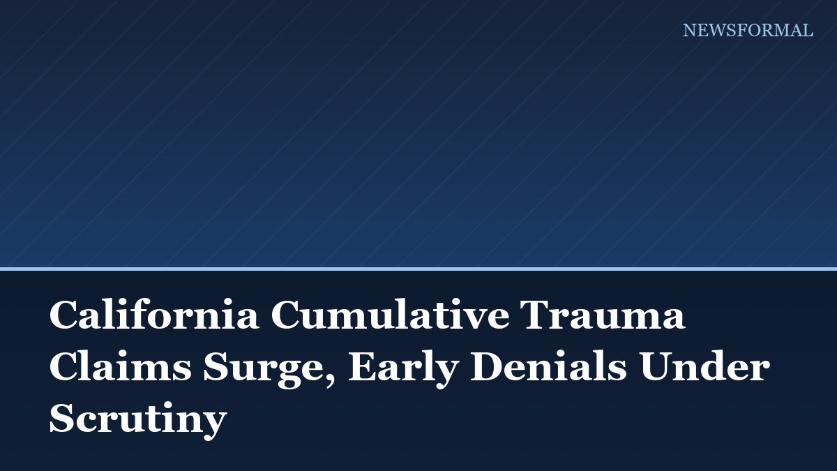 California Cumulative Trauma Claims Surge, Early Denials Under Scrutiny