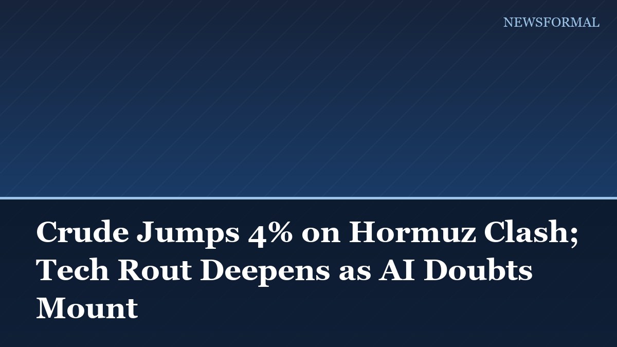 Crude Jumps 4% on Hormuz Clash; Tech Rout Deepens as AI Doubts Mount