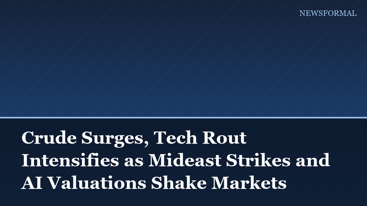 Crude Surges, Tech Rout Intensifies as Mideast Strikes and AI Valuations Shake Markets