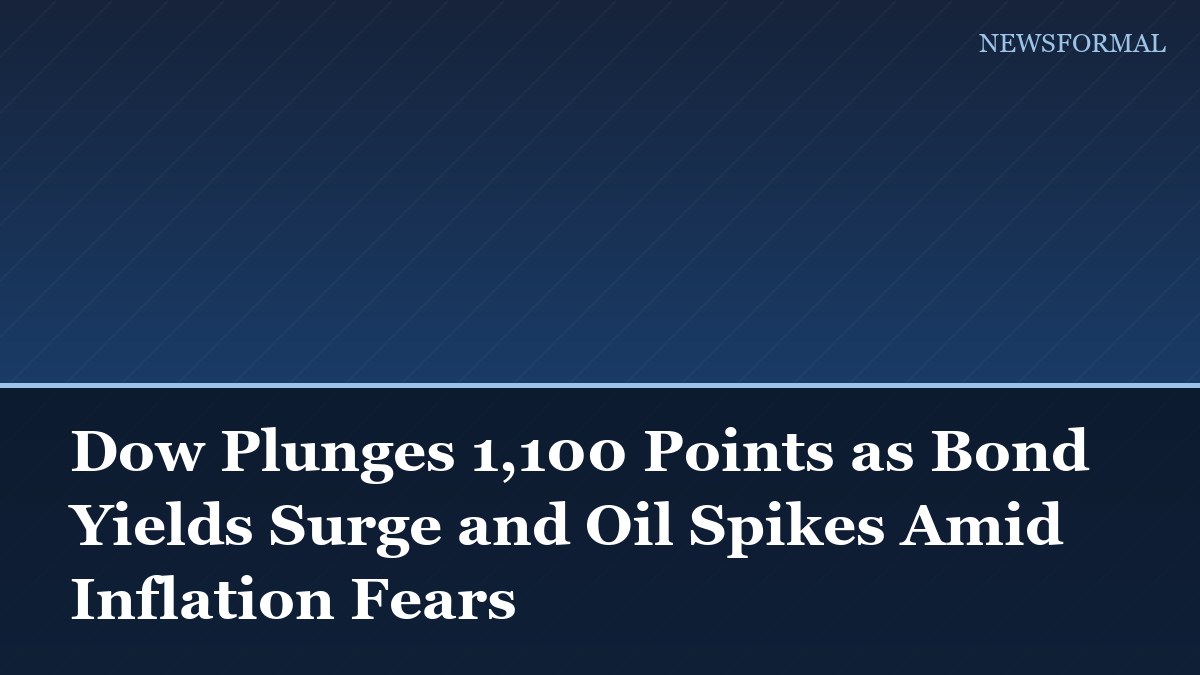 Dow Plunges 1,100 Points as Bond Yields Surge and Oil Spikes Amid Inflation Fears