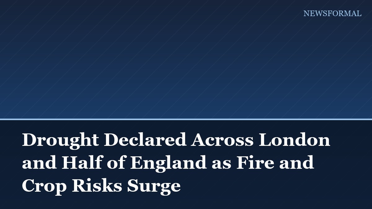 Drought Declared Across London and Half of England as Fire and Crop Risks Surge