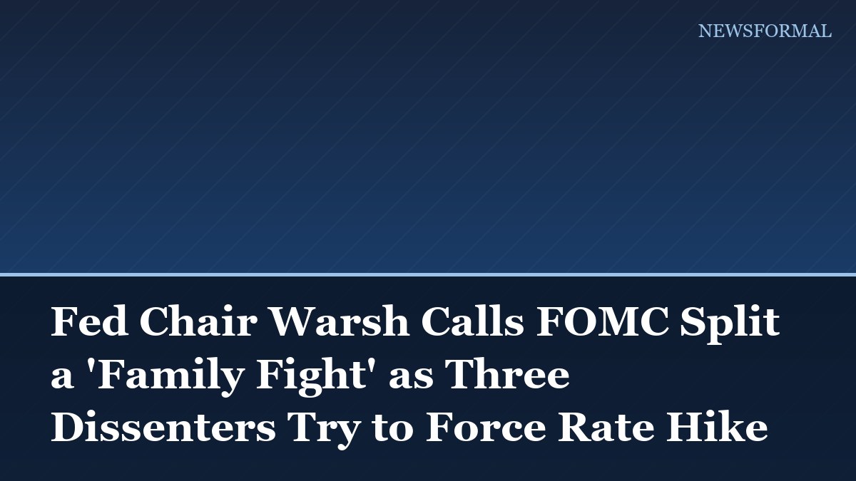 Fed Chair Warsh Calls FOMC Split a 'Family Fight' as Three Dissenters Try to Force Rate Hike