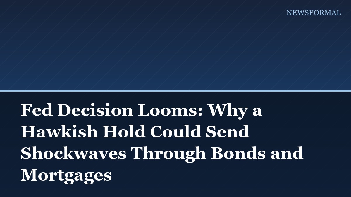 Fed Decision Looms: Why a Hawkish Hold Could Send Shockwaves Through Bonds and Mortgages