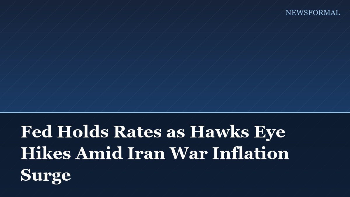 Fed Holds Rates as Hawks Eye Hikes Amid Iran War Inflation Surge