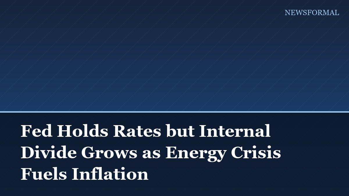 Fed Holds Rates but Internal Divide Grows as Energy Crisis Fuels Inflation