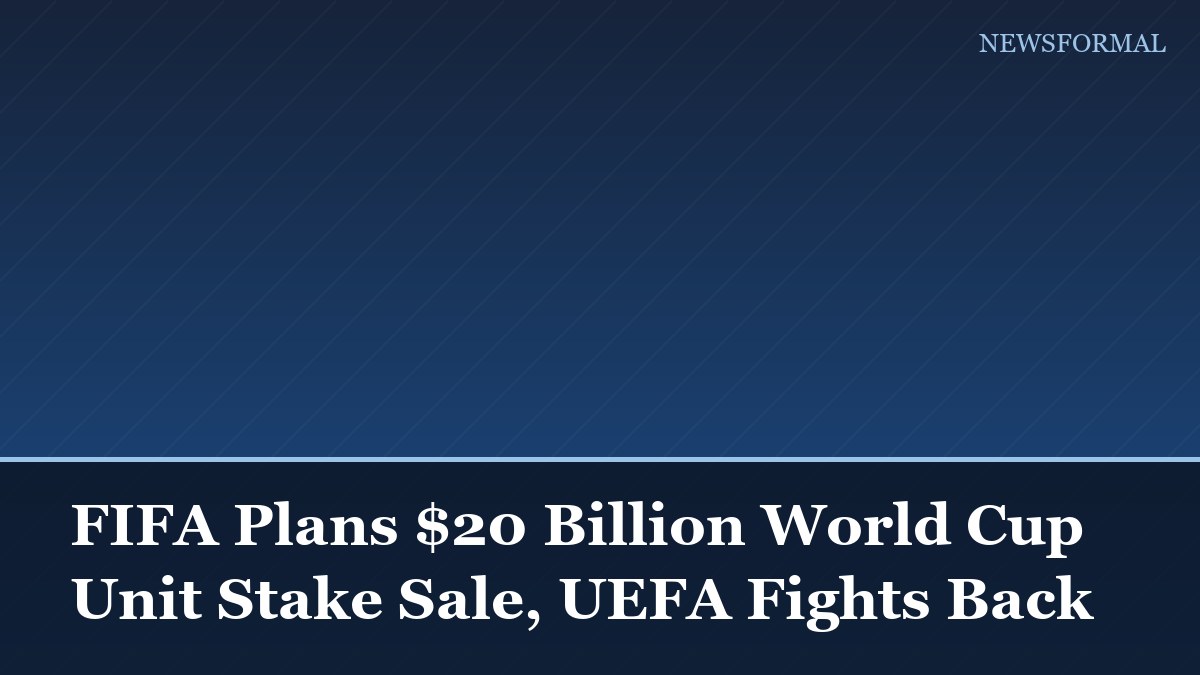 FIFA Plans $20 Billion World Cup Unit Stake Sale, UEFA Fights Back