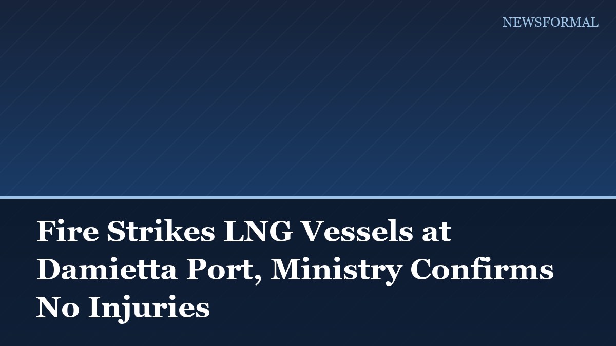 Fire Strikes LNG Vessels at Damietta Port, Ministry Confirms No Injuries