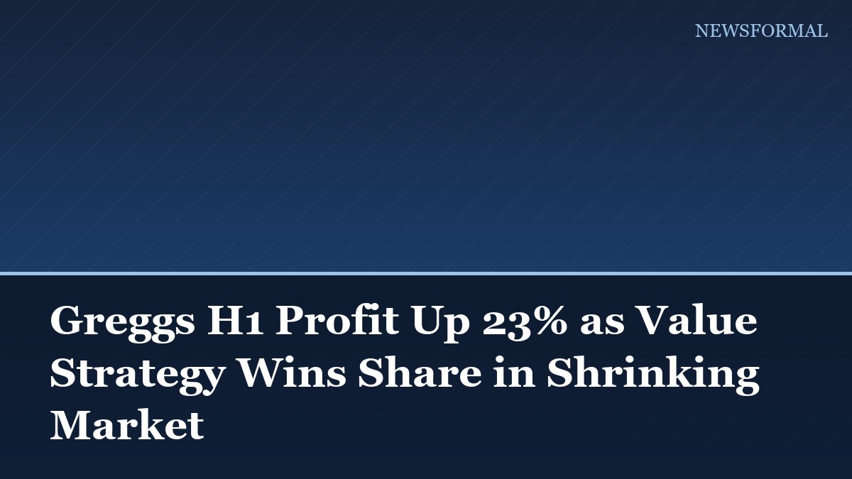 Greggs H1 Profit Up 23% as Value Strategy Wins Share in Shrinking Market