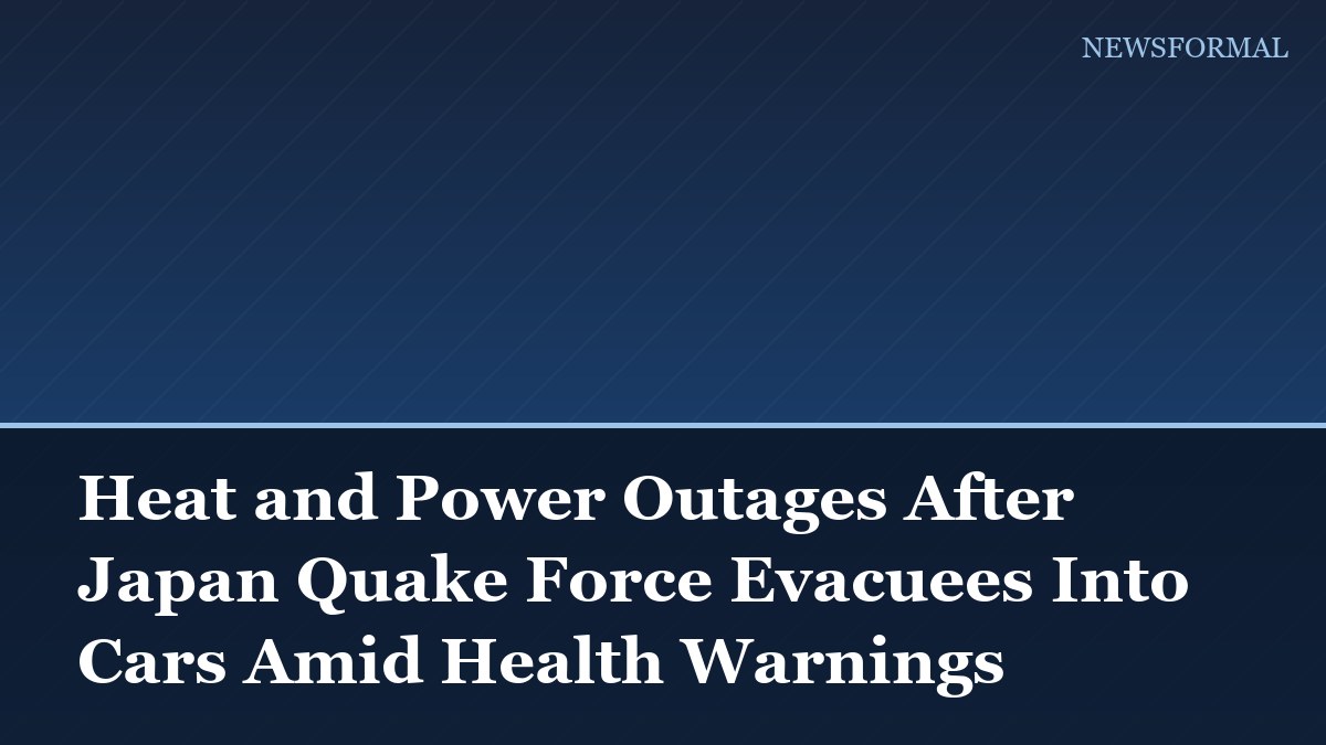 Heat and Power Outages After Japan Quake Force Evacuees Into Cars Amid Health Warnings