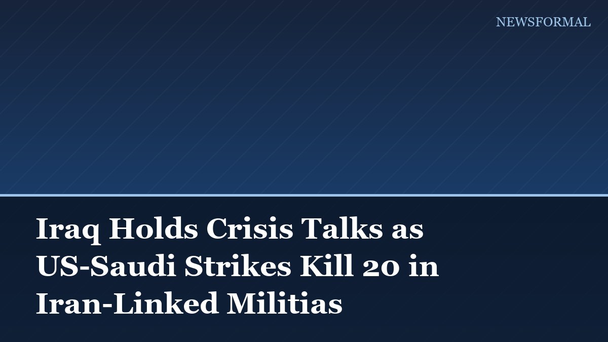 Iraq Holds Crisis Talks as US-Saudi Strikes Kill 20 in Iran-Linked Militias