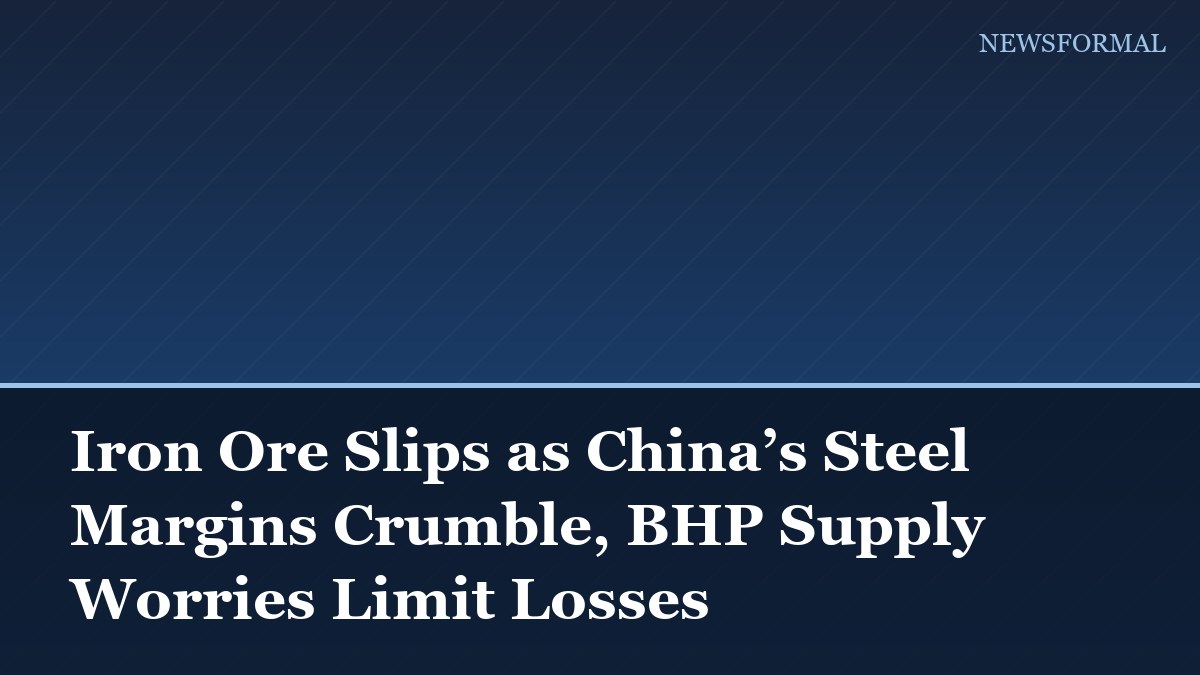 Iron Ore Slips as China’s Steel Margins Crumble, BHP Supply Worries Limit Losses
