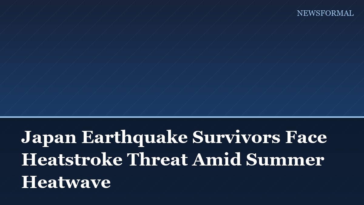 Japan Earthquake Survivors Face Heatstroke Threat Amid Summer Heatwave