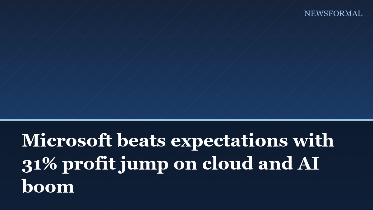 Microsoft beats expectations with 31% profit jump on cloud and AI boom