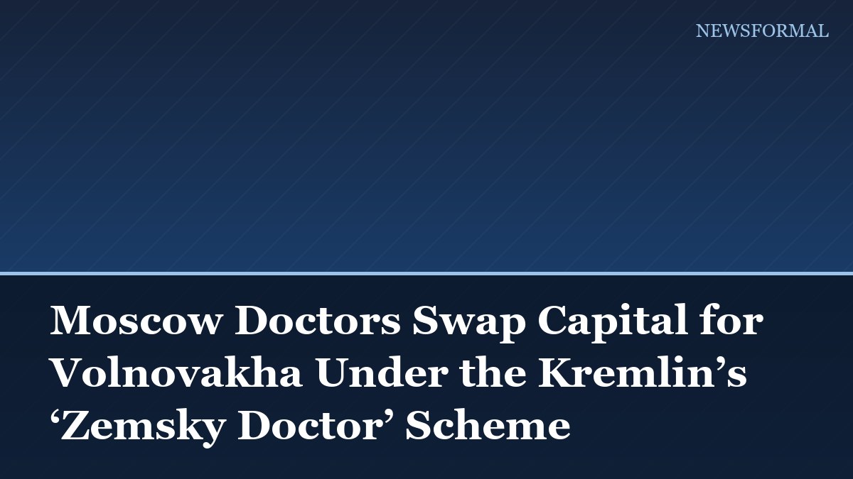 Moscow Doctors Swap Capital for Volnovakha Under the Kremlin’s ‘Zemsky Doctor’ Scheme