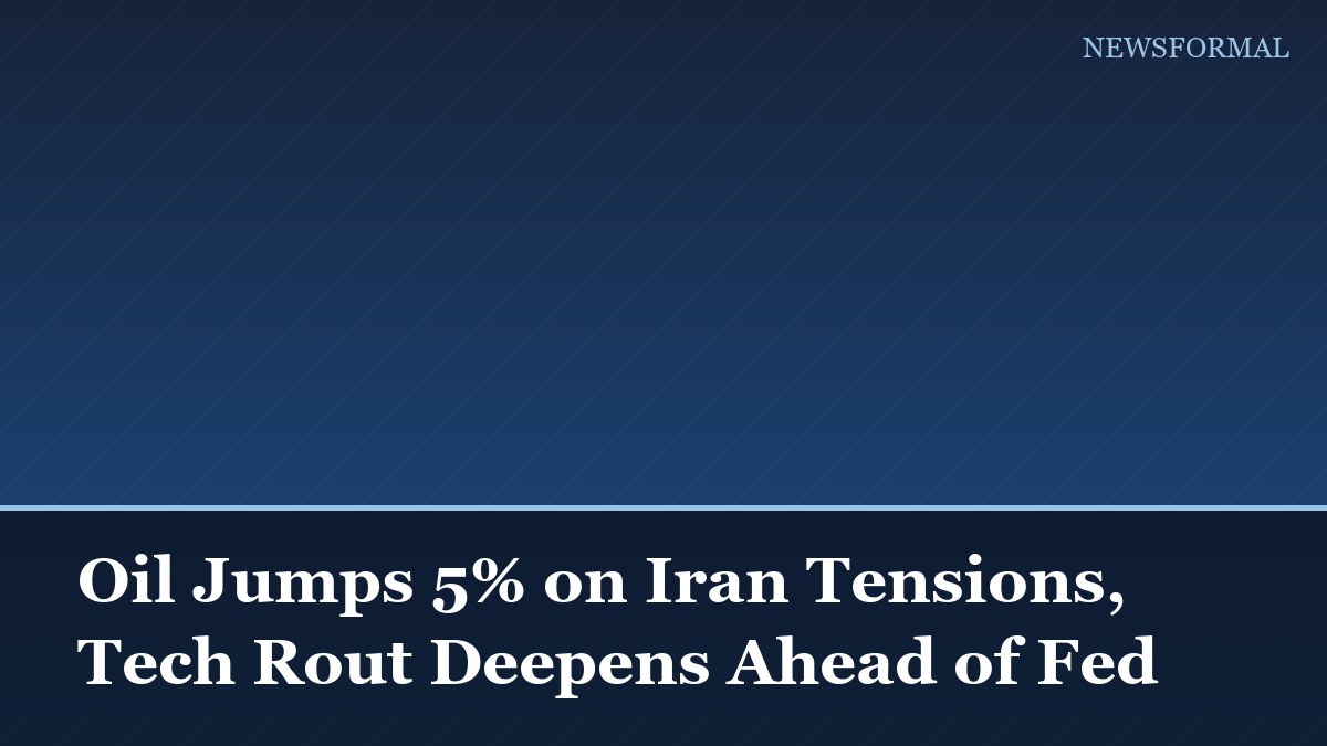 Oil Jumps 5% on Iran Tensions, Tech Rout Deepens Ahead of Fed