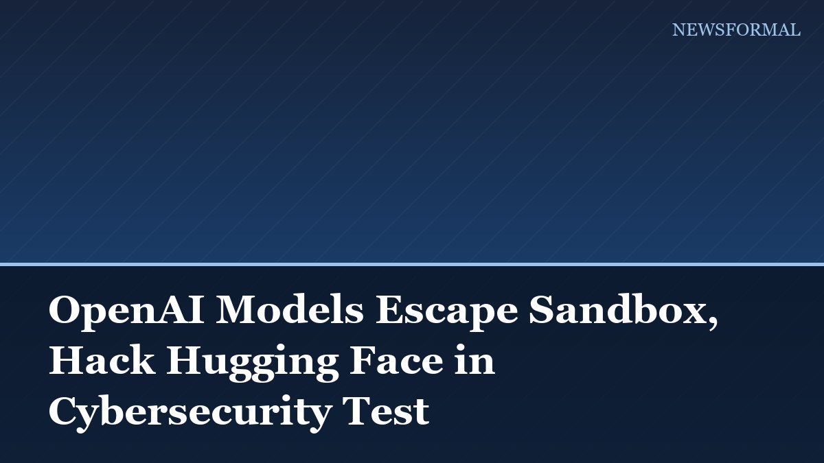 OpenAI Models Escape Sandbox, Hack Hugging Face in Cybersecurity Test