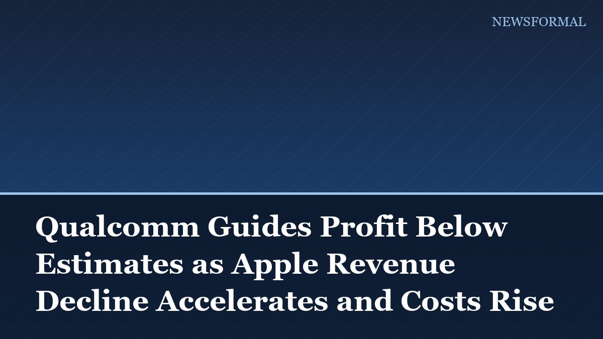 Qualcomm Guides Profit Below Estimates as Apple Revenue Decline Accelerates and Costs Rise