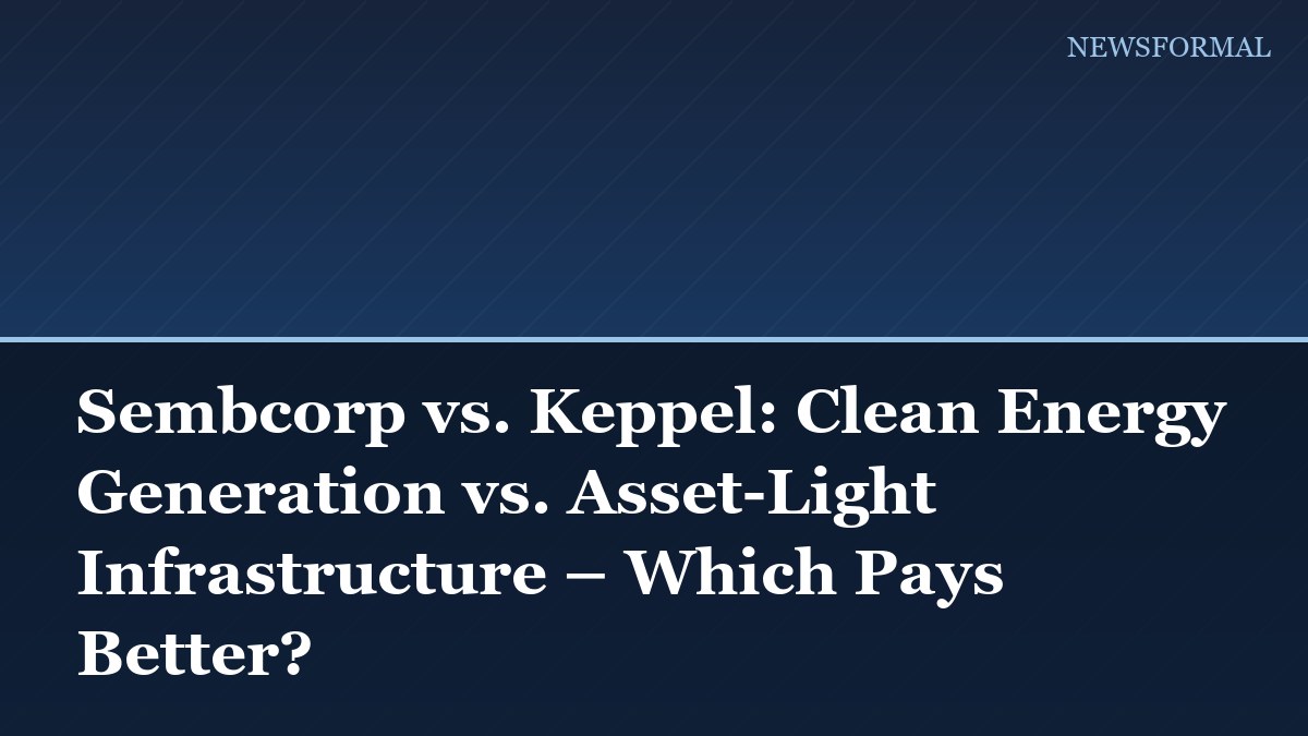 Sembcorp vs. Keppel: Clean Energy Generation vs. Asset-Light Infrastructure – Which Pays Better?