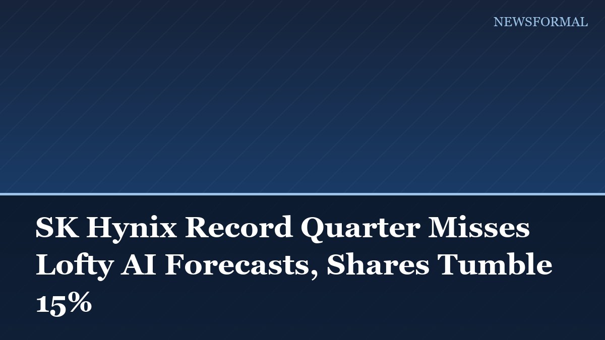 SK Hynix Record Quarter Misses Lofty AI Forecasts, Shares Tumble 15%