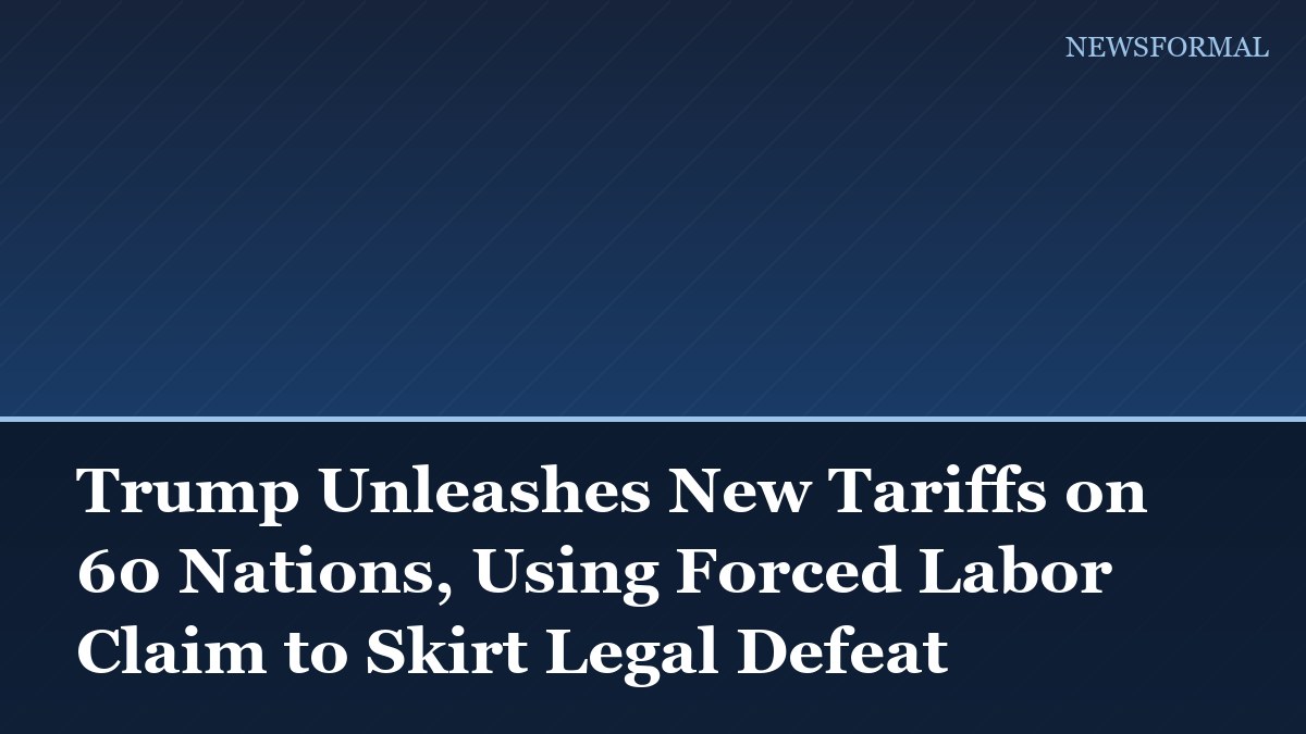 Trump Unleashes New Tariffs on 60 Nations, Using Forced Labor Claim to Skirt Legal Defeat