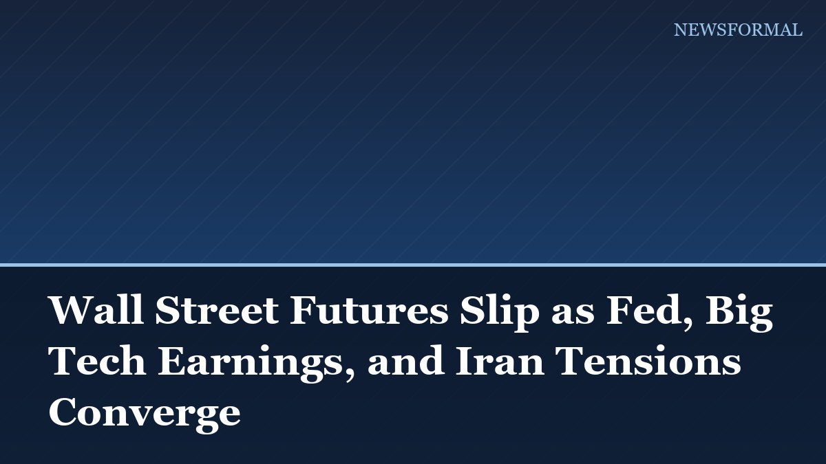 Wall Street Futures Slip as Fed, Big Tech Earnings, and Iran Tensions Converge