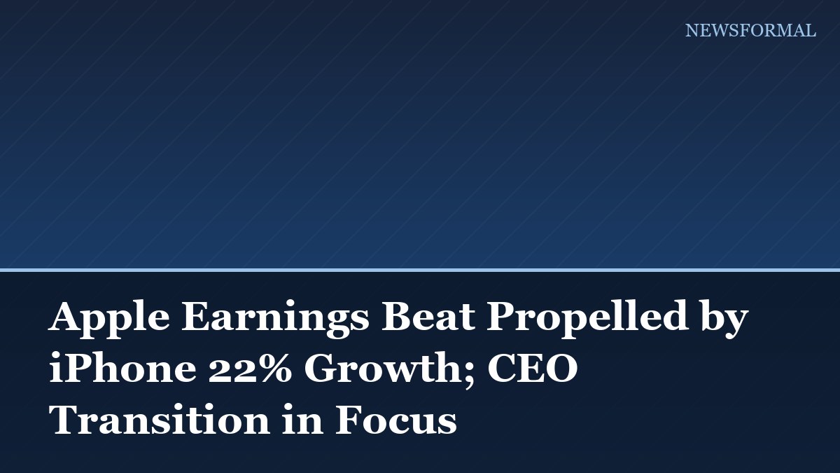 Apple Earnings Beat Propelled by iPhone 22% Growth; CEO Transition in Focus