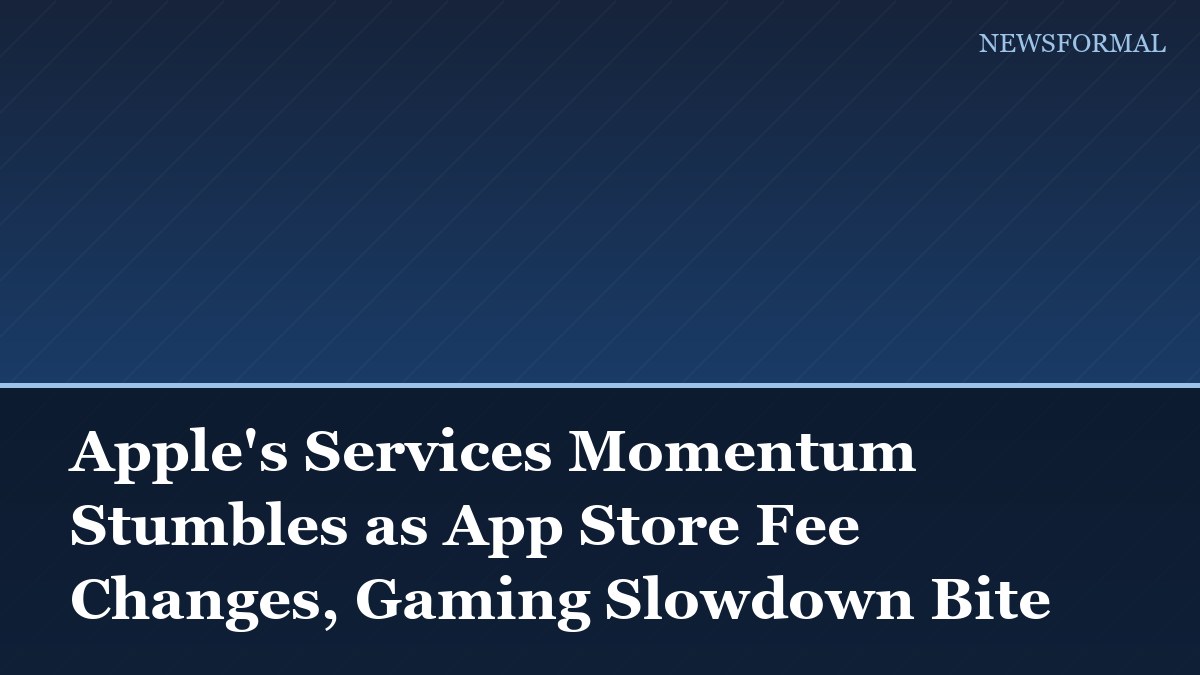 Apple's Services Momentum Stumbles as App Store Fee Changes, Gaming Slowdown Bite