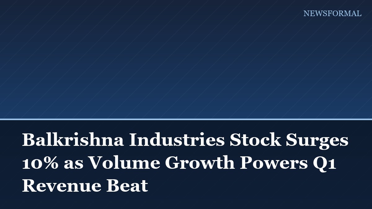 Balkrishna Industries Stock Surges 10% as Volume Growth Powers Q1 Revenue Beat