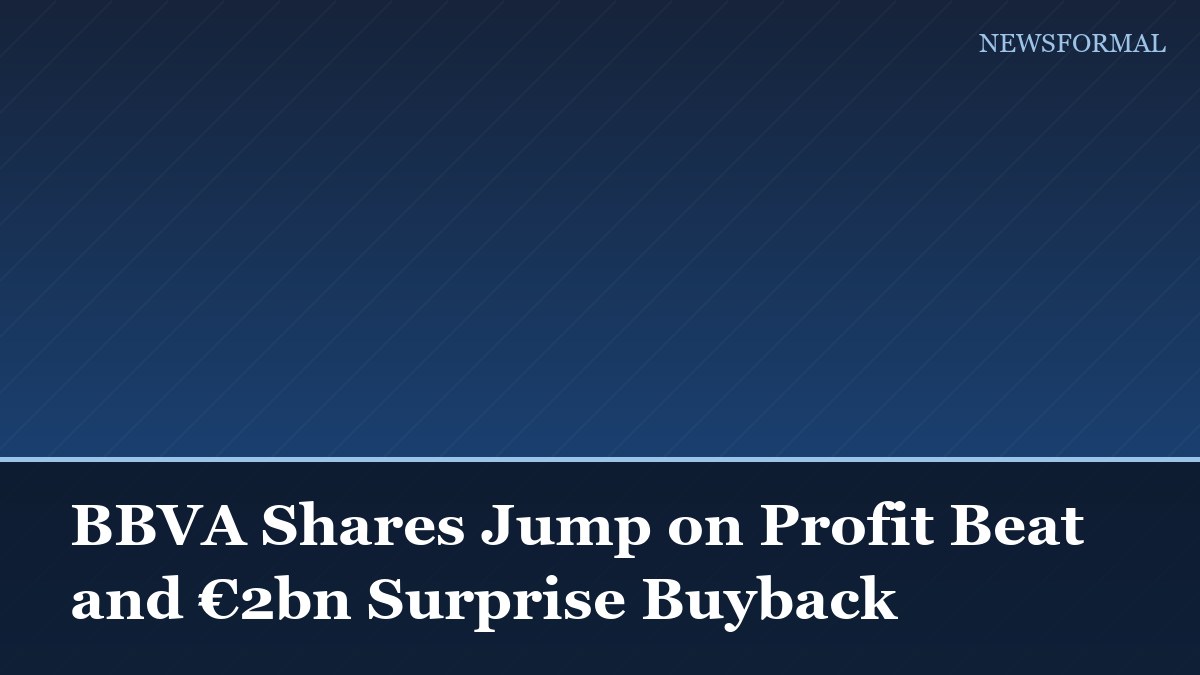 BBVA Shares Jump on Profit Beat and €2bn Surprise Buyback