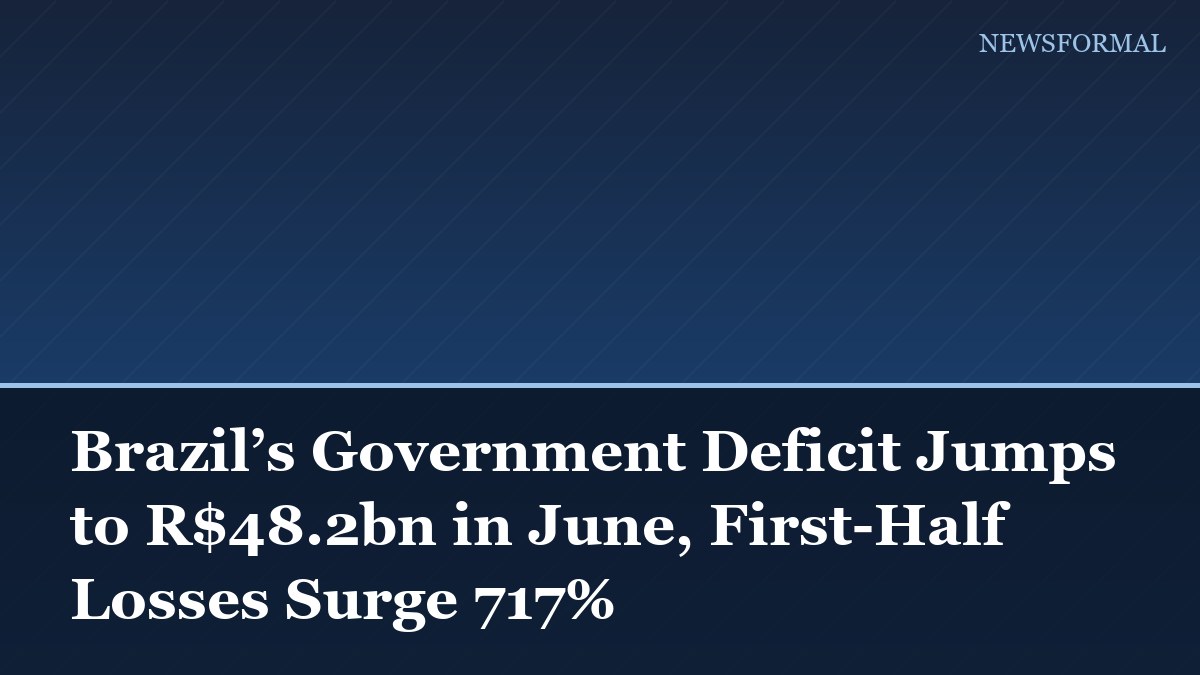 Brazil’s Government Deficit Jumps to R$48.2bn in June, First-Half Losses Surge 717%
