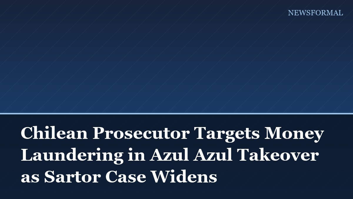 Chilean Prosecutor Targets Money Laundering in Azul Azul Takeover as Sartor Case Widens