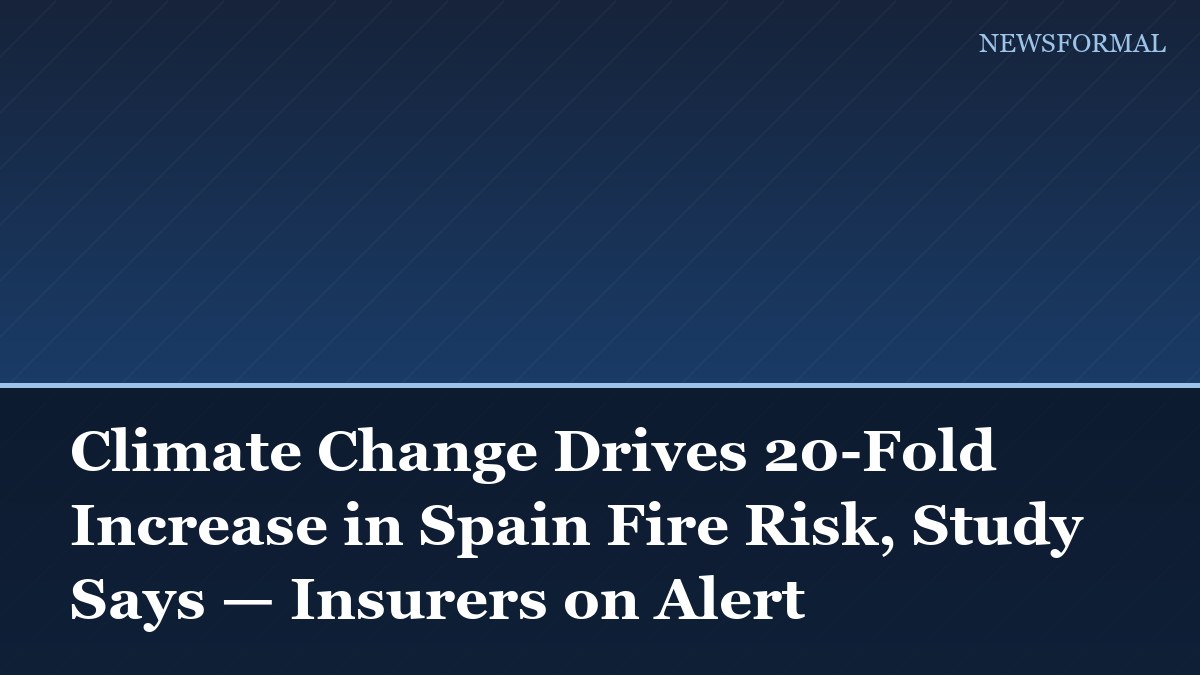 Climate Change Drives 20-Fold Increase in Spain Fire Risk, Study Says — Insurers on Alert