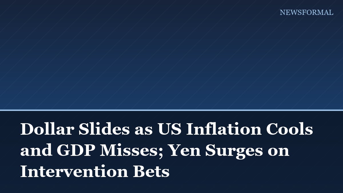 Dollar Slides as US Inflation Cools and GDP Misses; Yen Surges on Intervention Bets