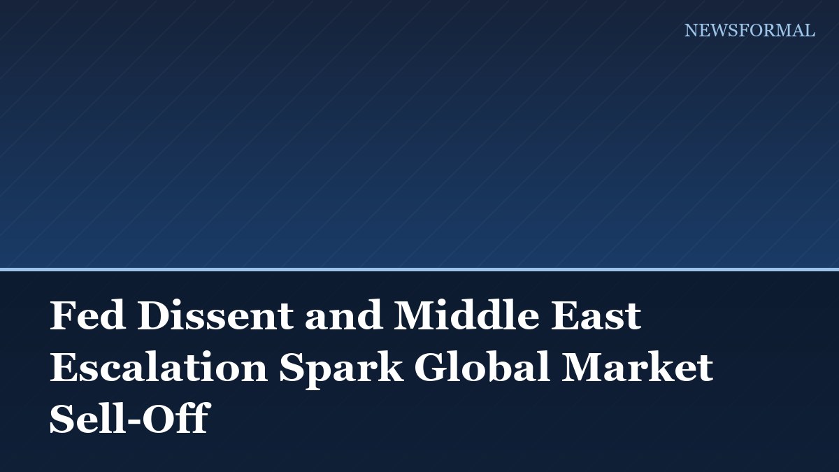 Fed Dissent and Middle East Escalation Spark Global Market Sell-Off