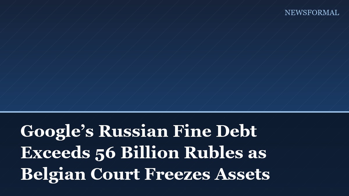 Google’s Russian Fine Debt Exceeds 56 Billion Rubles as Belgian Court Freezes Assets
