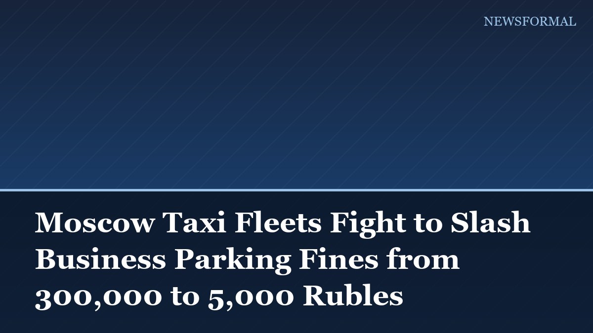 Moscow Taxi Fleets Fight to Slash Business Parking Fines from 300,000 to 5,000 Rubles