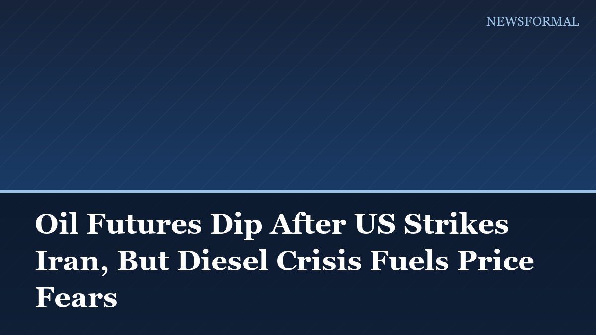 Oil Futures Dip After US Strikes Iran, But Diesel Crisis Fuels Price Fears