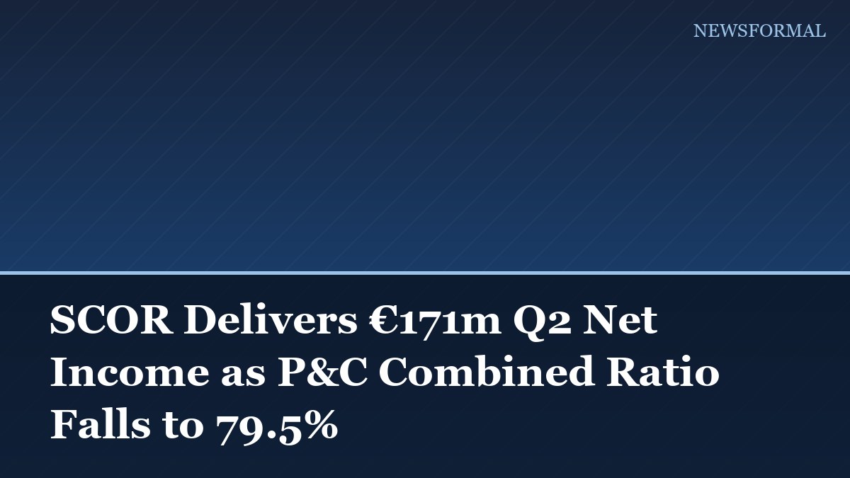 SCOR Delivers €171m Q2 Net Income as P&C Combined Ratio Falls to 79.5%