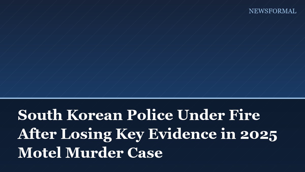 South Korean Police Under Fire After Losing Key Evidence in 2025 Motel Murder Case