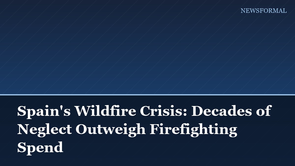 Spain's Wildfire Crisis: Decades of Neglect Outweigh Firefighting Spend