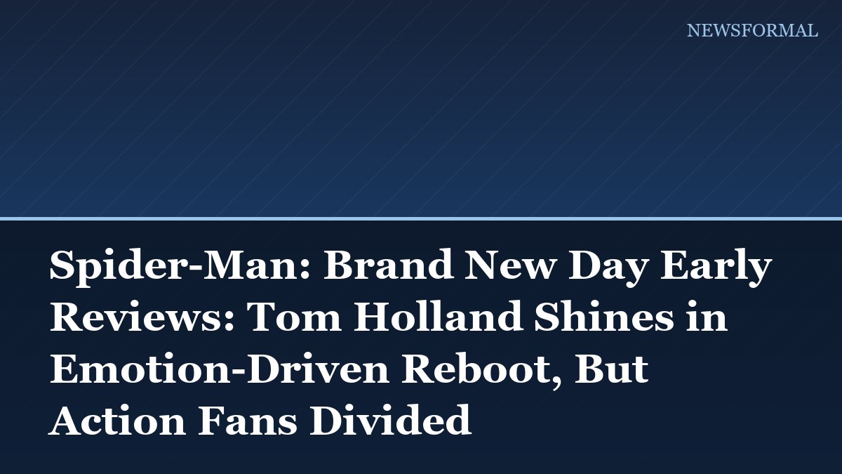 Spider-Man: Brand New Day Early Reviews: Tom Holland Shines in Emotion-Driven Reboot, But Action Fans Divided