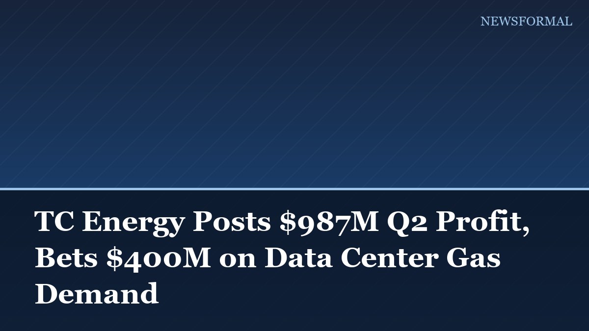 TC Energy Posts $987M Q2 Profit, Bets $400M on Data Center Gas Demand