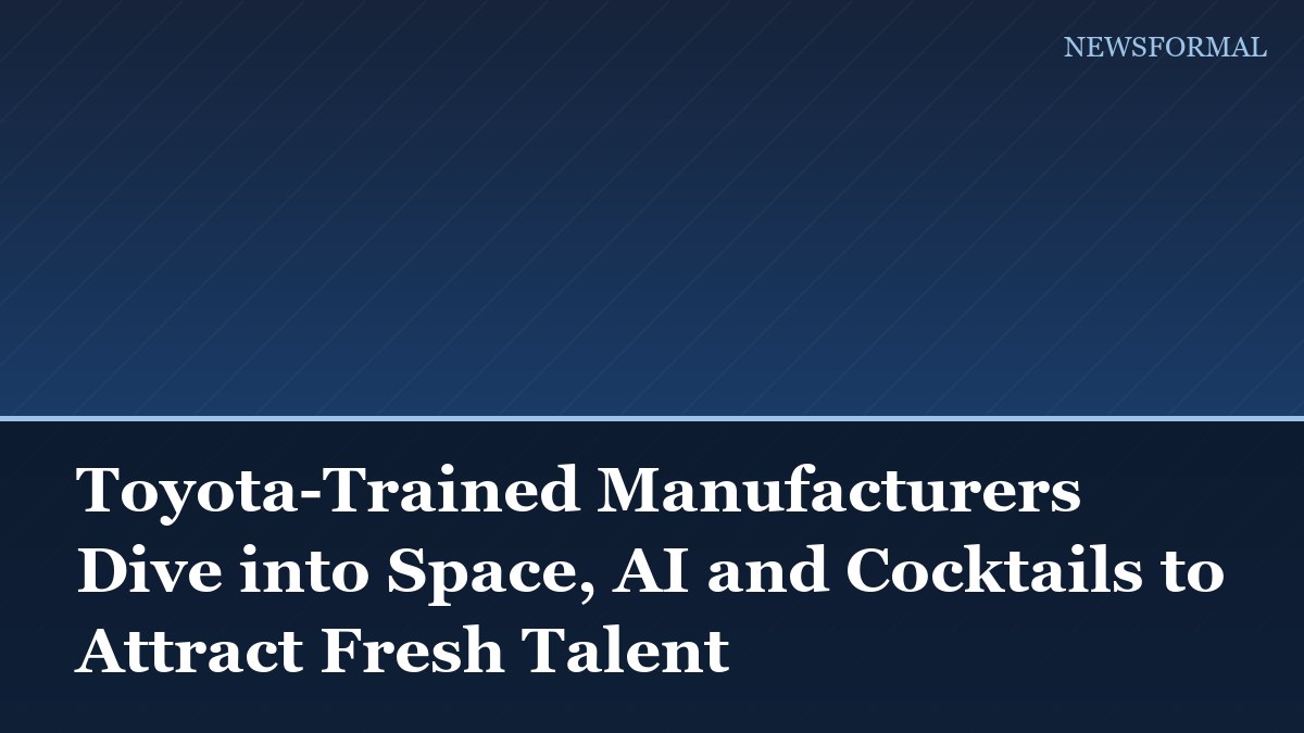 Toyota-Trained Manufacturers Dive into Space, AI and Cocktails to Attract Fresh Talent