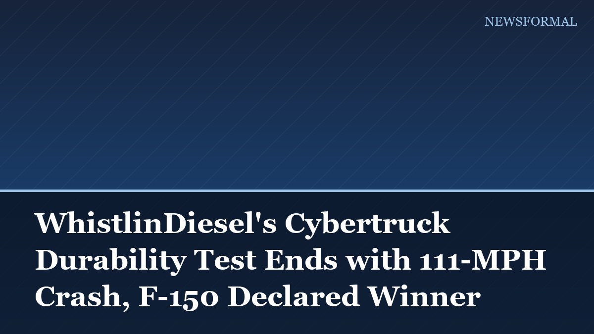 WhistlinDiesel's Cybertruck Durability Test Ends with 111-MPH Crash, F-150 Declared Winner