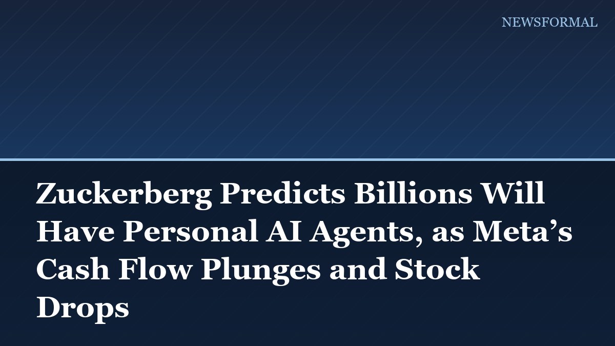 Zuckerberg Predicts Billions Will Have Personal AI Agents, as Meta’s Cash Flow Plunges and Stock Drops