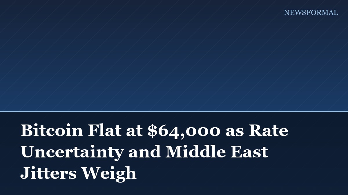 Bitcoin Flat at $64,000 as Rate Uncertainty and Middle East Jitters Weigh